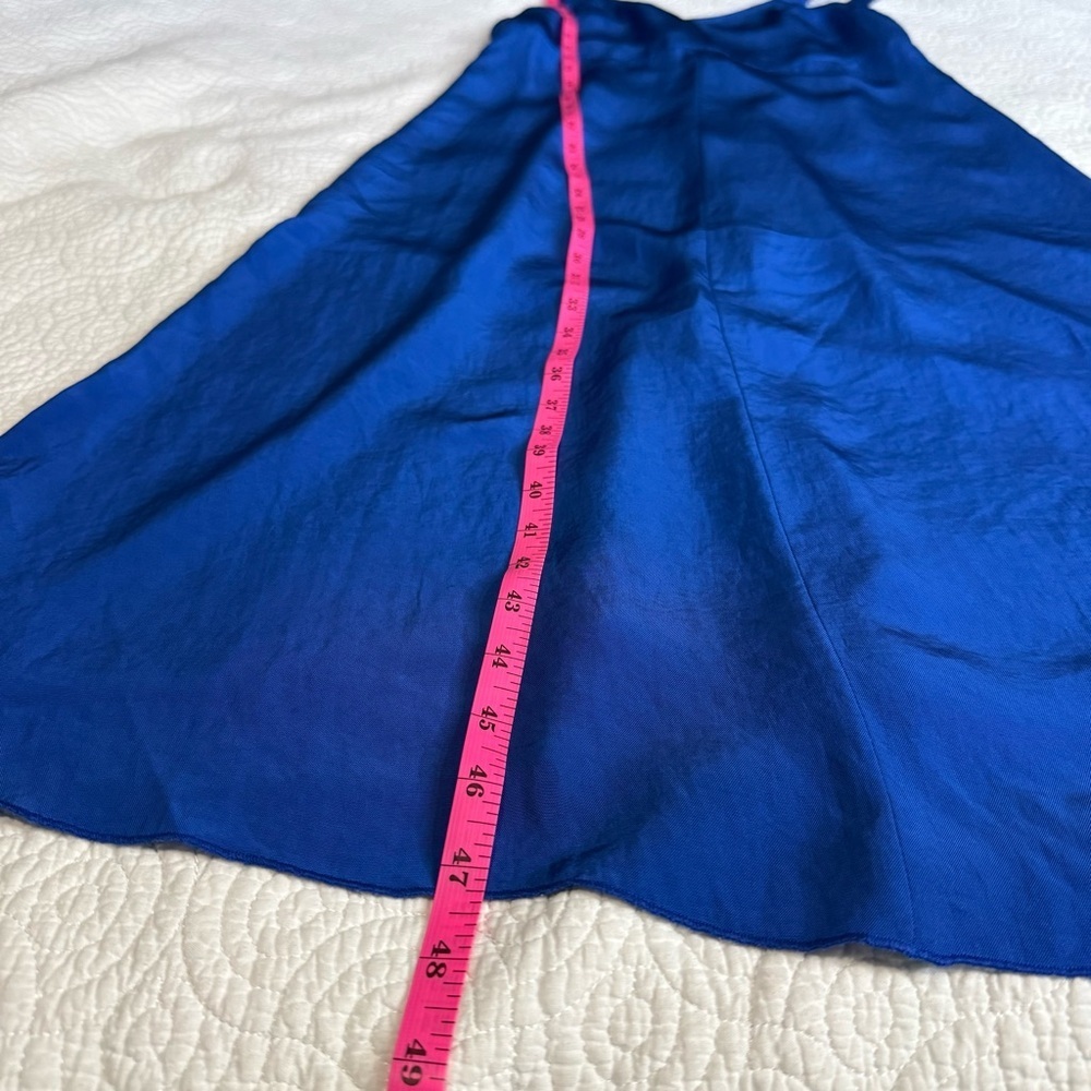 Wilfred Cobalt Blue V-Neck Midi Slip Dress - Picture 5 of 11